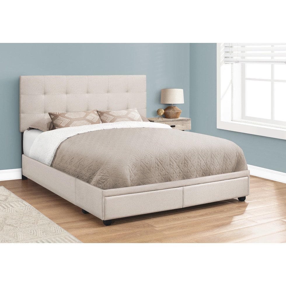 olga neutral queen bed   