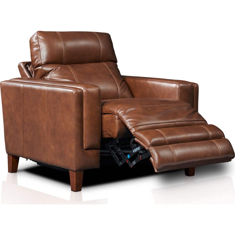 oliver dark brown  pc power reclining living room   