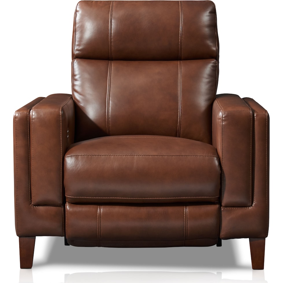 oliver dark brown power recliner   