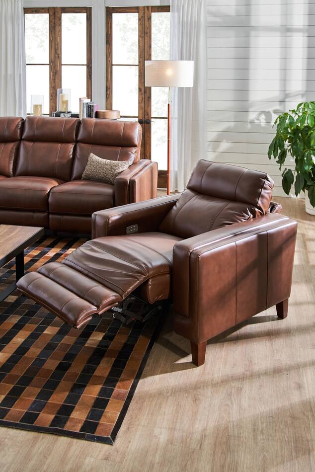 Oliver DualPower Recliner Brown Value City Furniture
