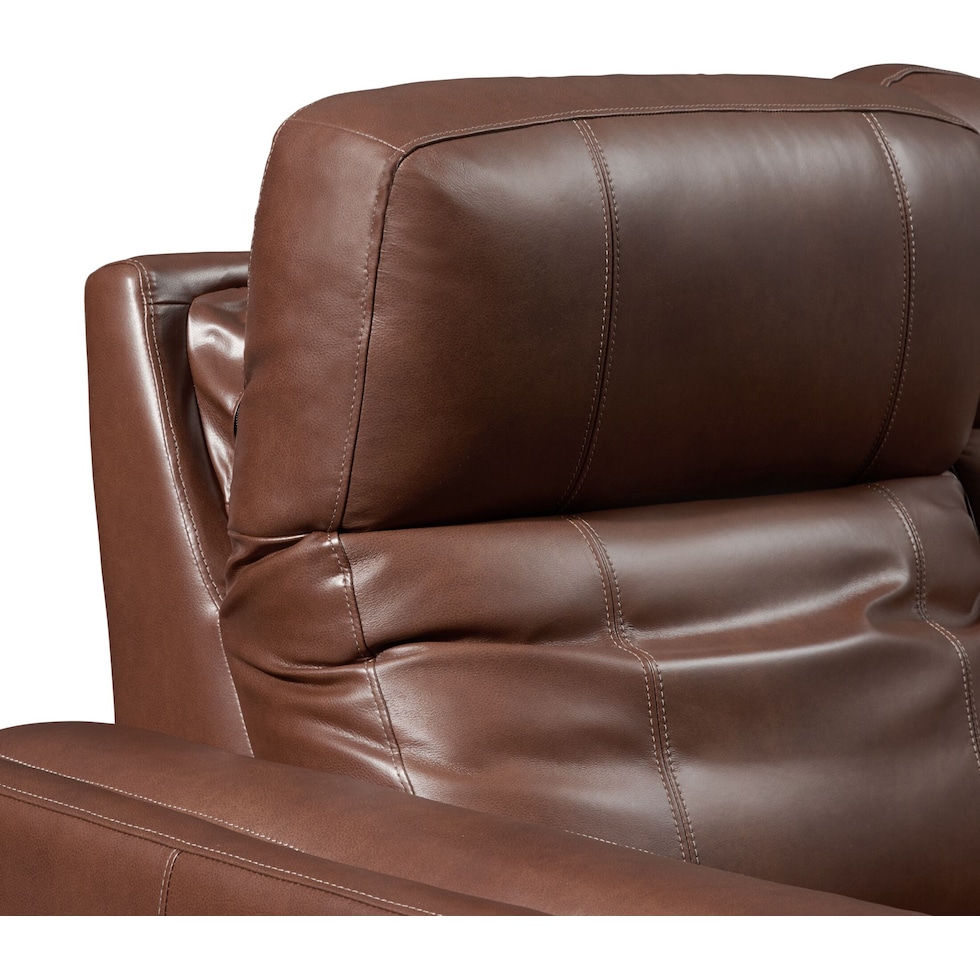 oliver dark brown power reclining loveseat   