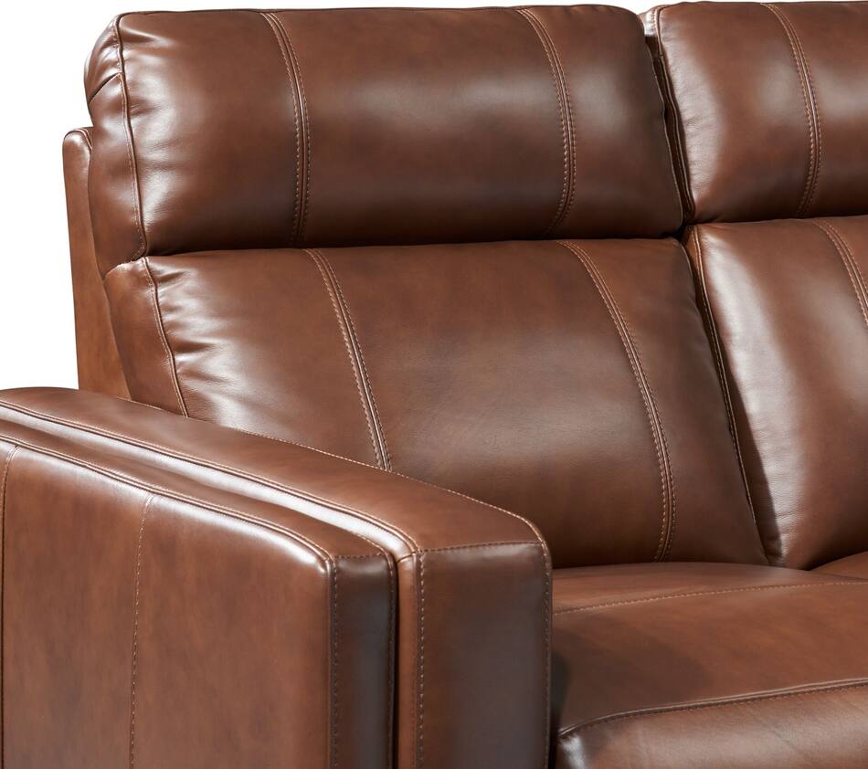Oliver DualPower Reclining Sofa Brown Value City Furniture