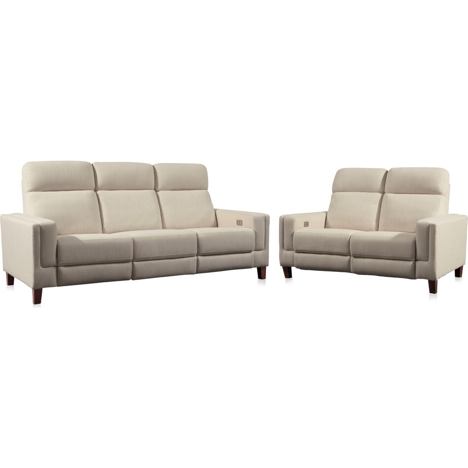 oliver white  pc power reclining living room   