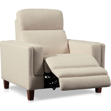 Oliver Dual-Power Recliner - Ivory
