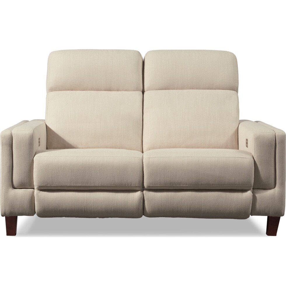 oliver white power reclining loveseat   