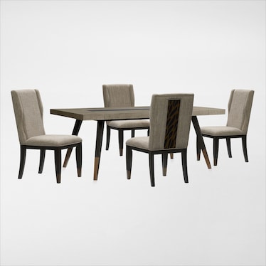 Olivia Rectangular Dining Table and 4 Chairs