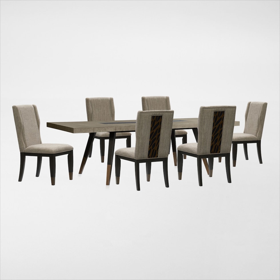 olivia dining room ebony  pc dining room   