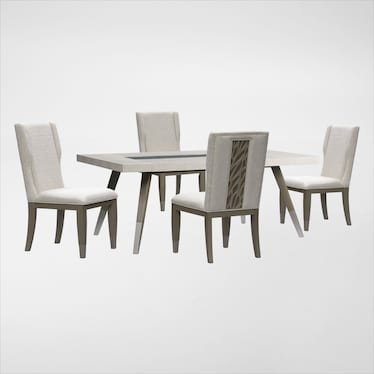 Olivia Rectangular Dining Table and 4 Chairs