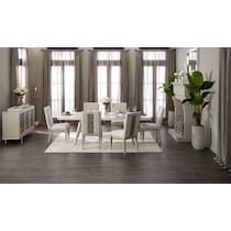 olivia dining room white  pc dining room   