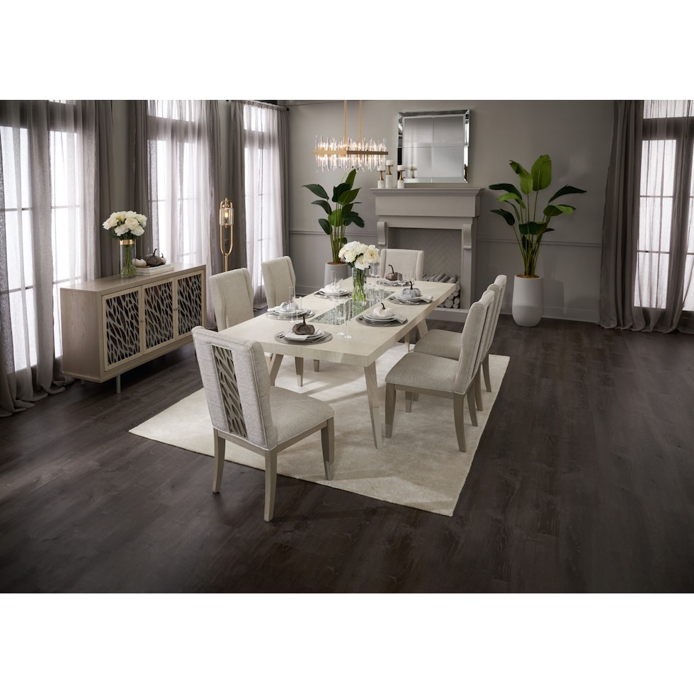 olivia dining room white server   