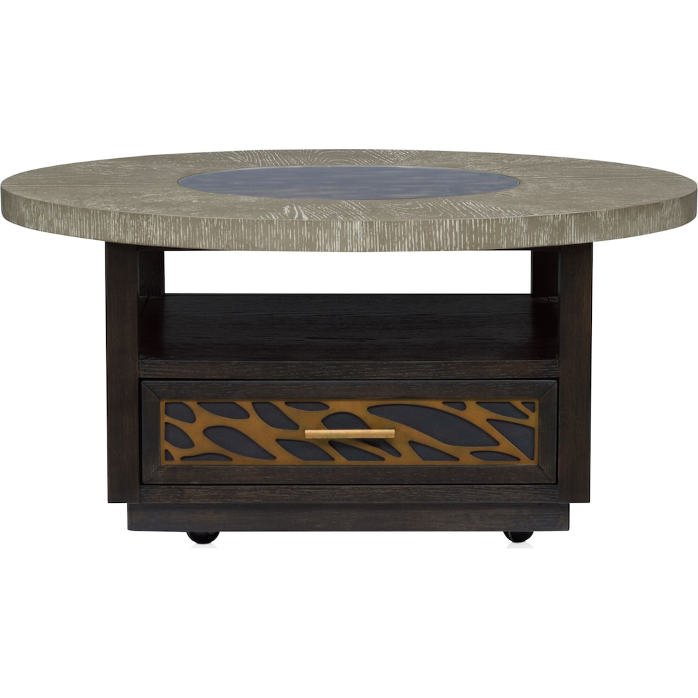 olivia dark brown coffee table   