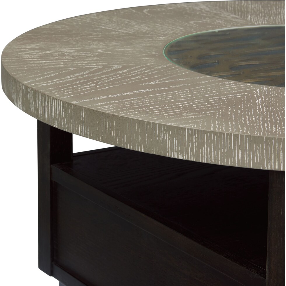 olivia dark brown coffee table   