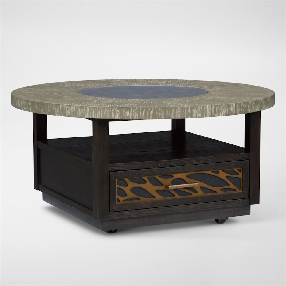 olivia dark brown coffee table   