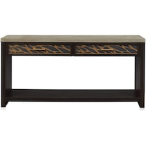 olivia dark brown sofa table   