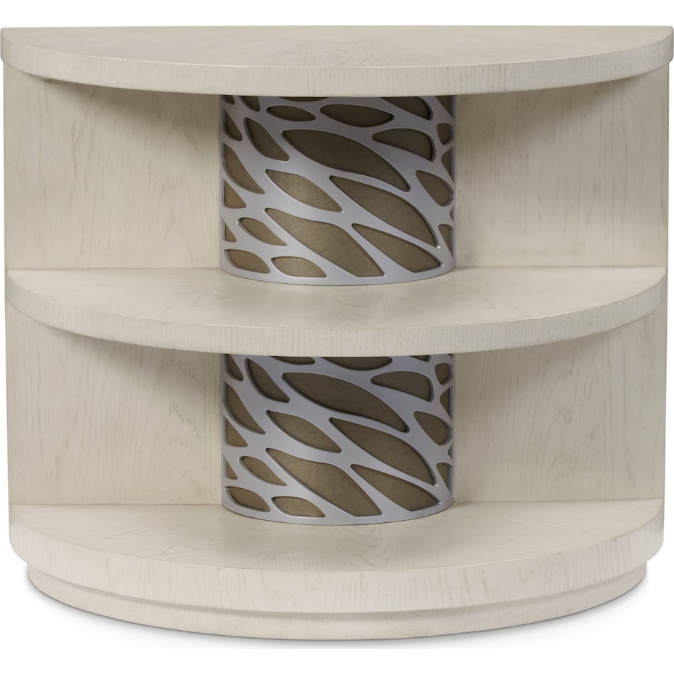 olivia white chairside table   