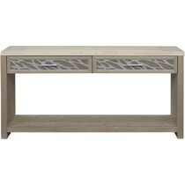 olivia white sofa table   