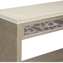 olivia white sofa table   