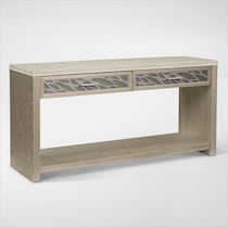 olivia white sofa table   