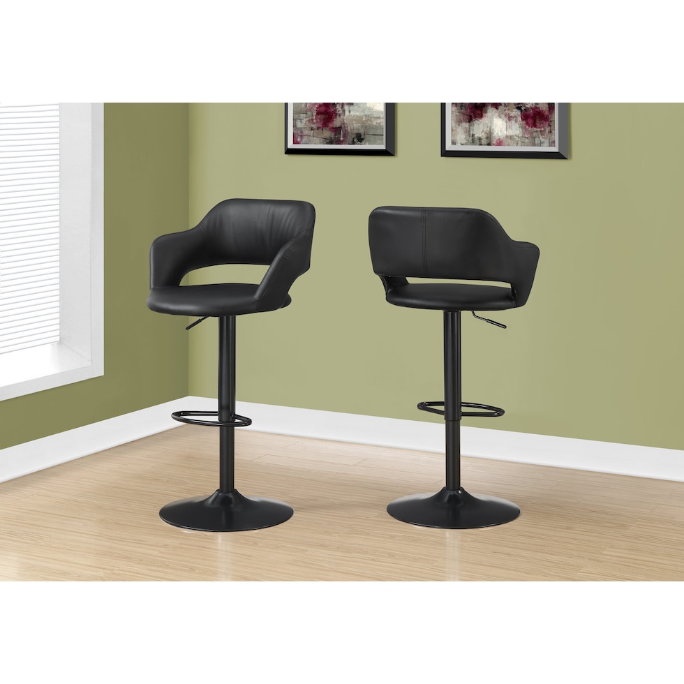 ollie black bar stool   