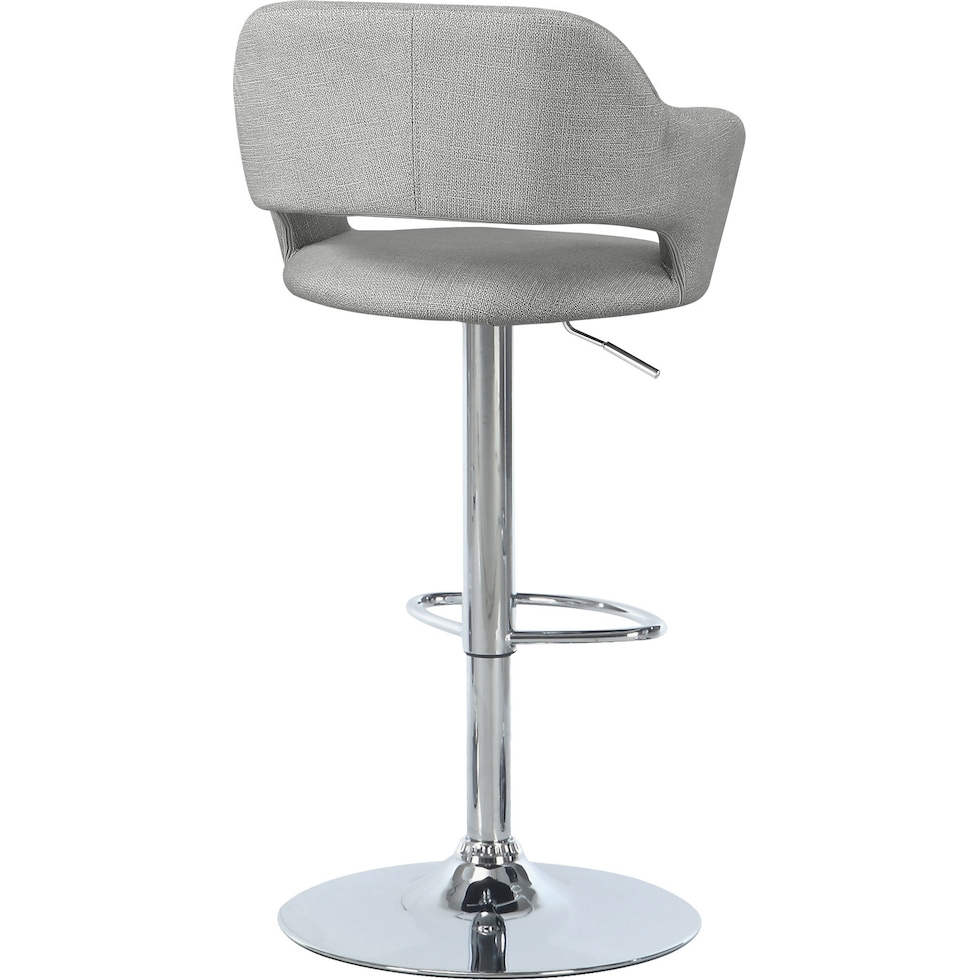 ollie gray chrome bar stool   
