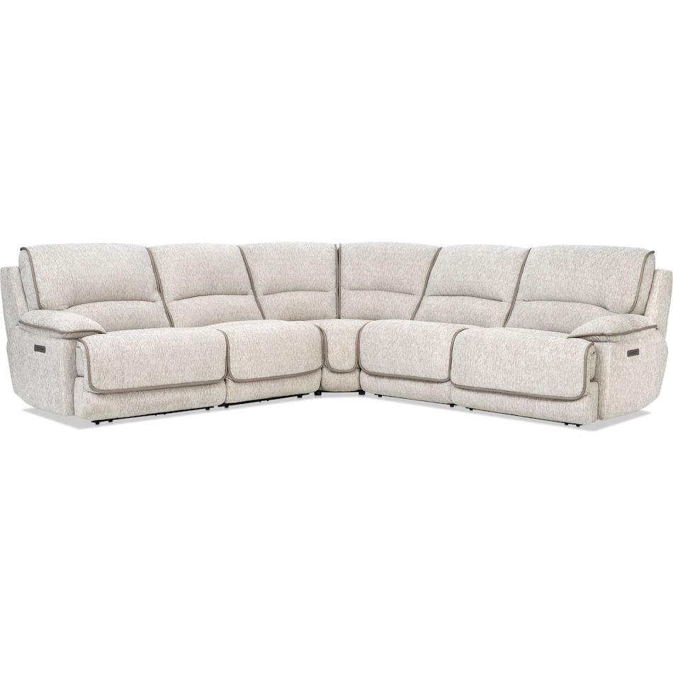 olsen dove  pc power reclining sectional   
