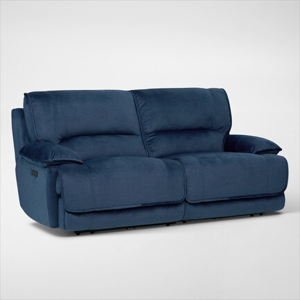 Olsen Dual Power 2-Piece Reclining Sofa - Indigo