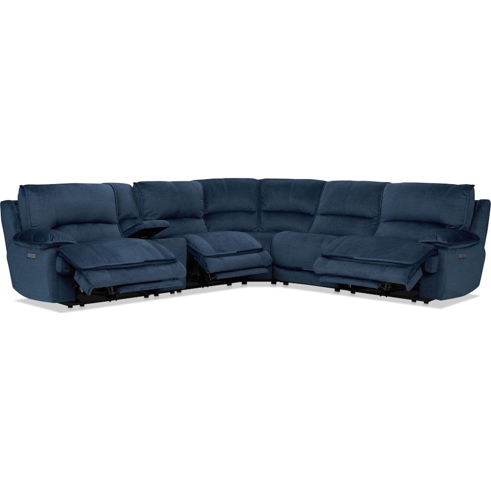 olsen indigo sectional   