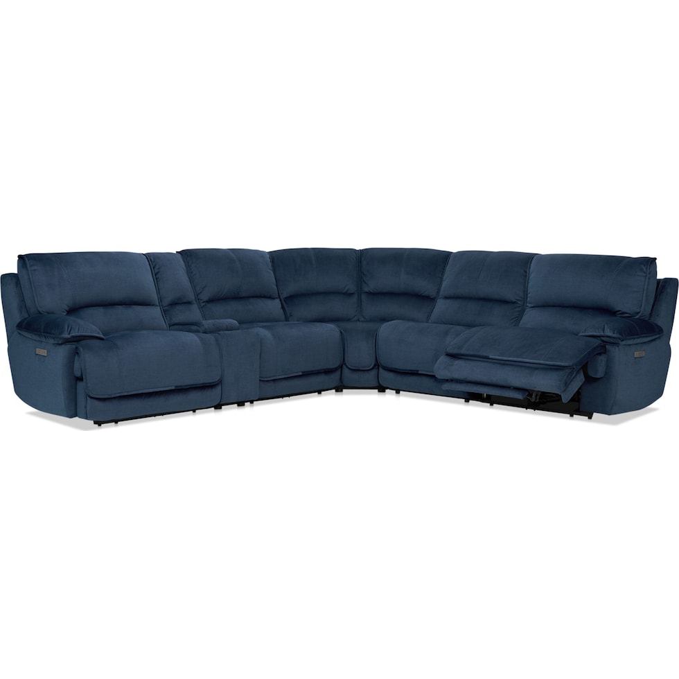 olsen indigo sectional   