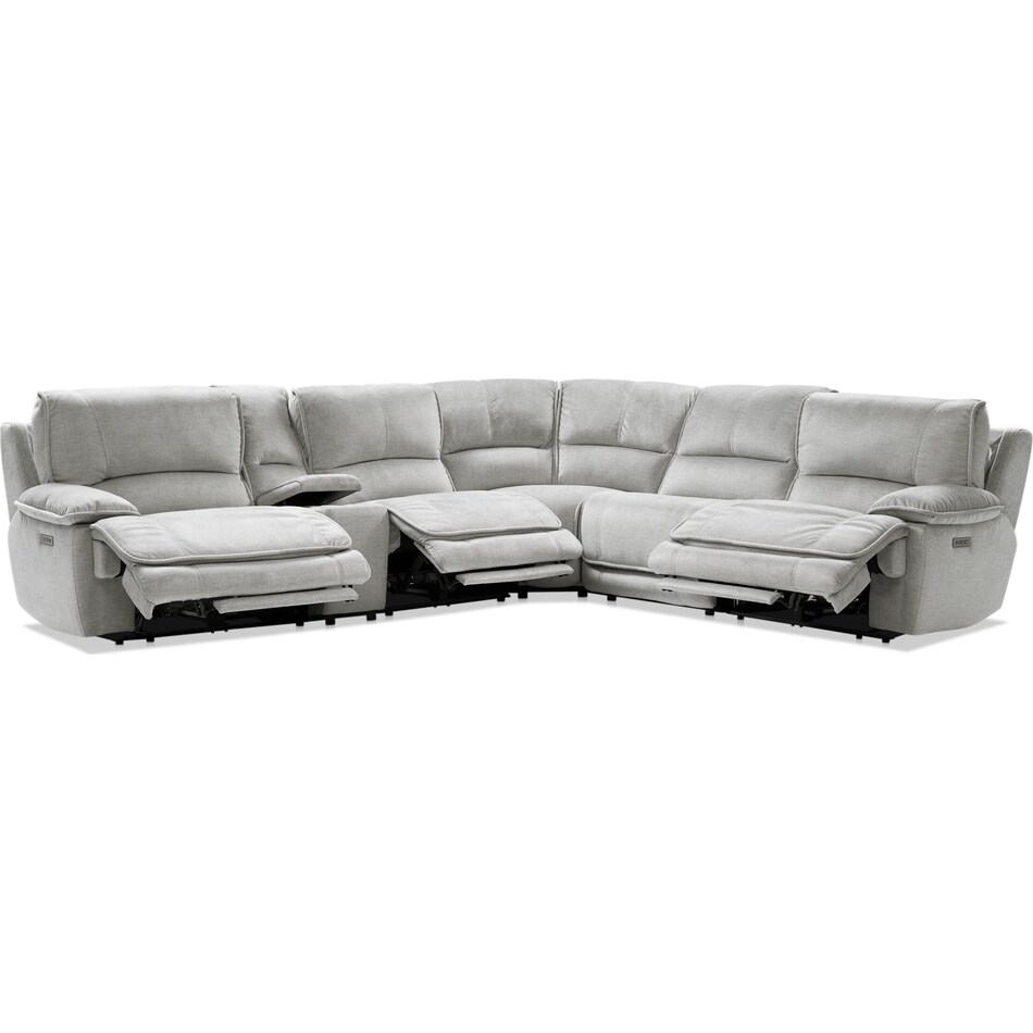 Olsen Dual Power Reclining Sectional Value City Furniture