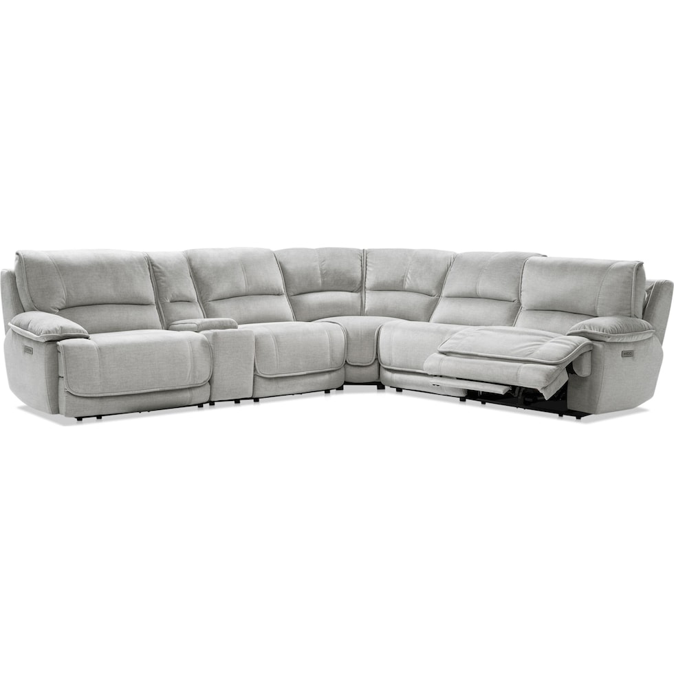 olsen silver sectional   