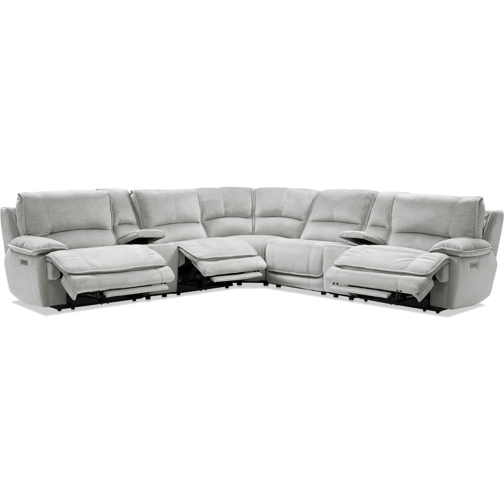 olsen silver sectional   