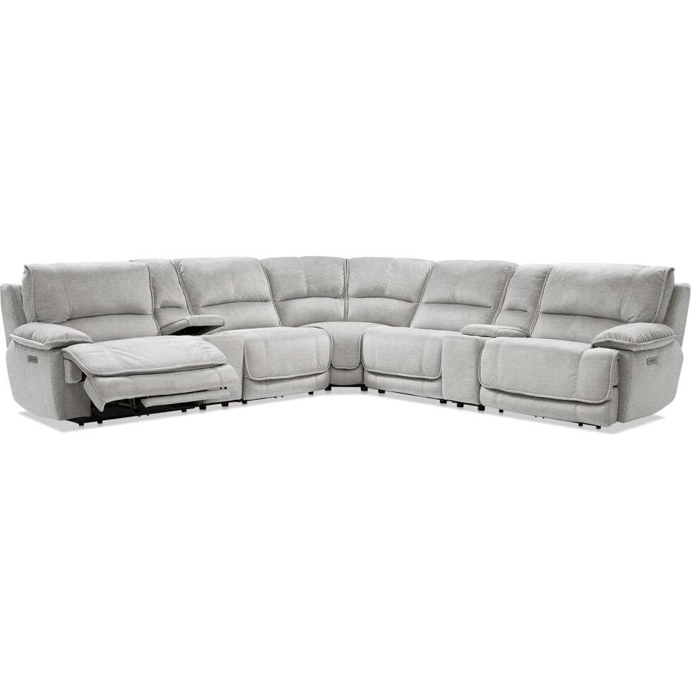 olsen silver sectional   