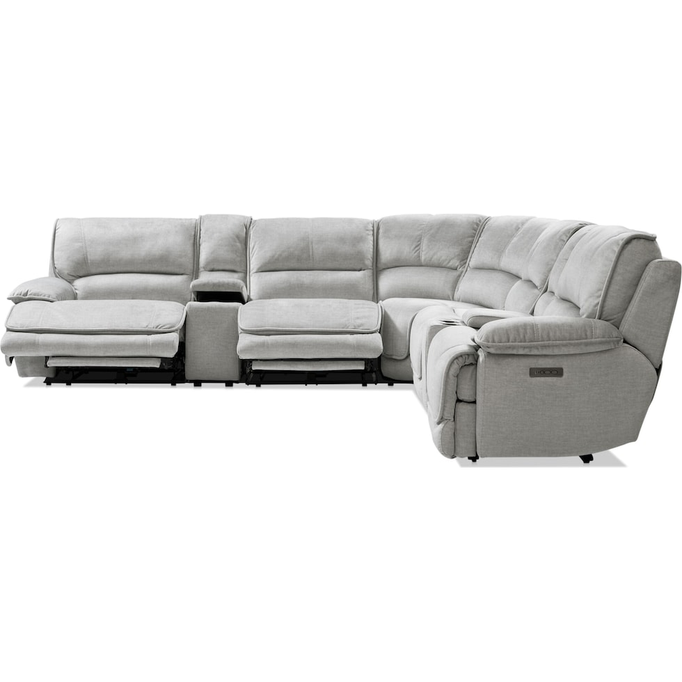 olsen silver sectional   