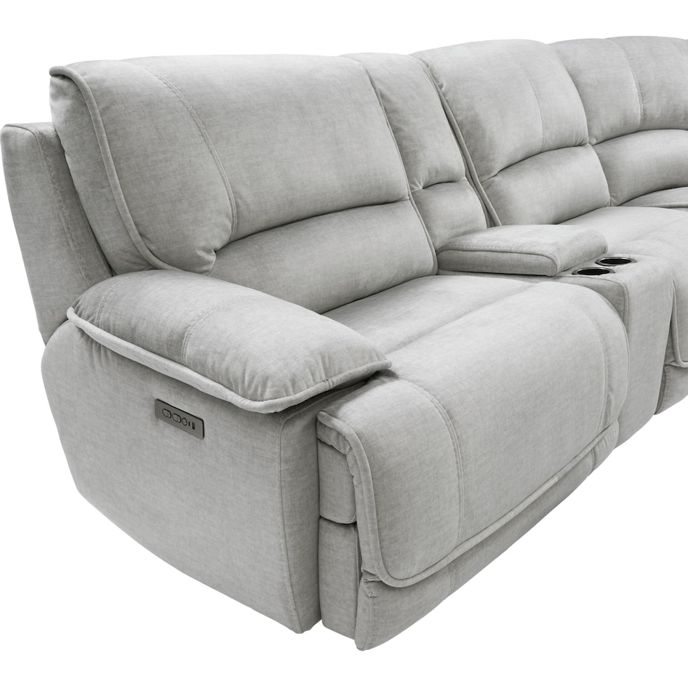olsen silver sectional   