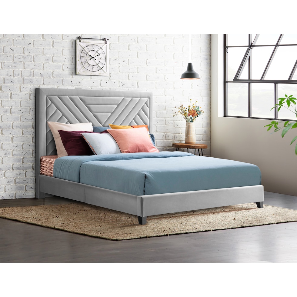 omni blue king bed   