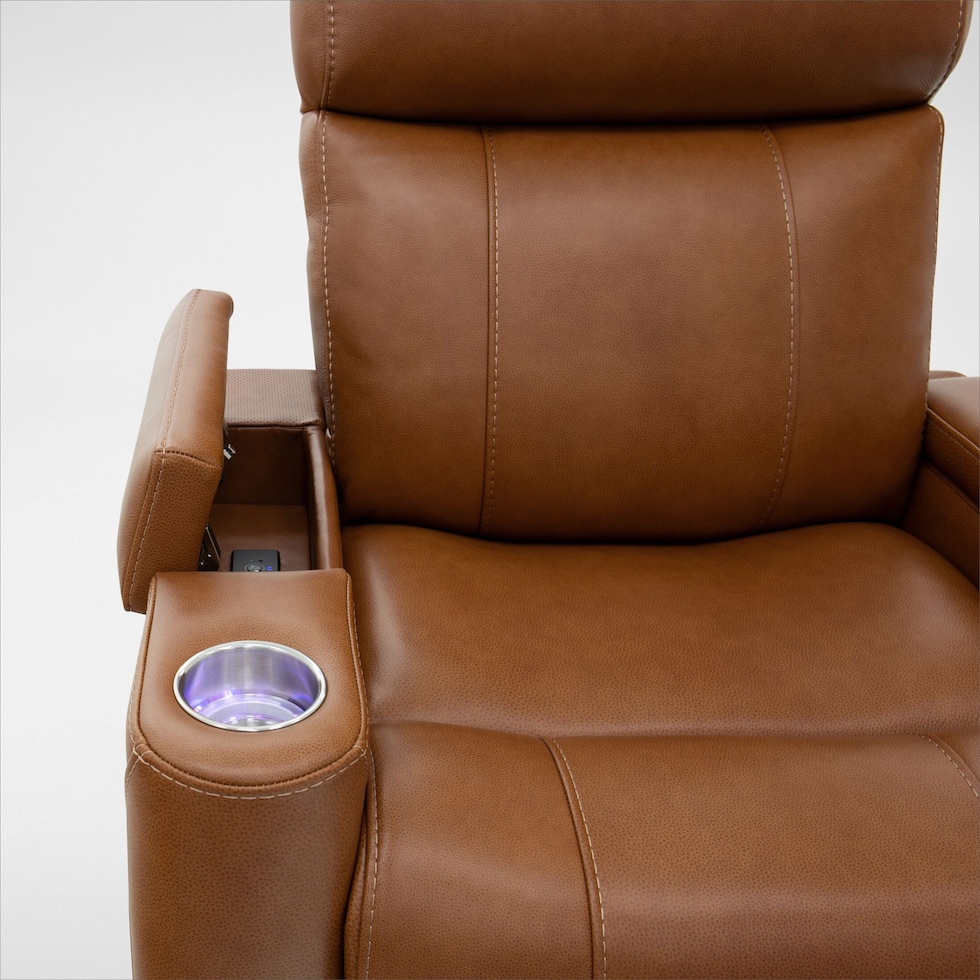 omni dark brown power recliner   