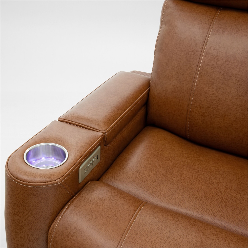 omni dark brown power recliner   
