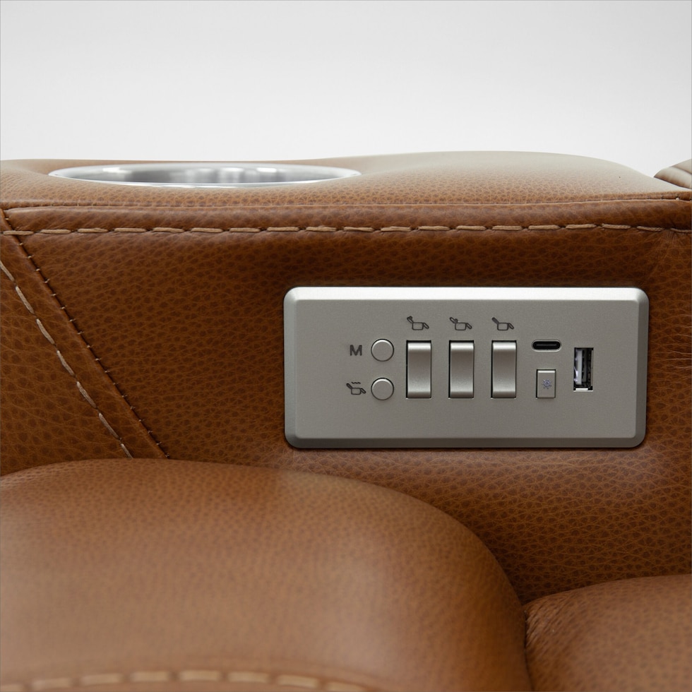 omni dark brown power recliner   