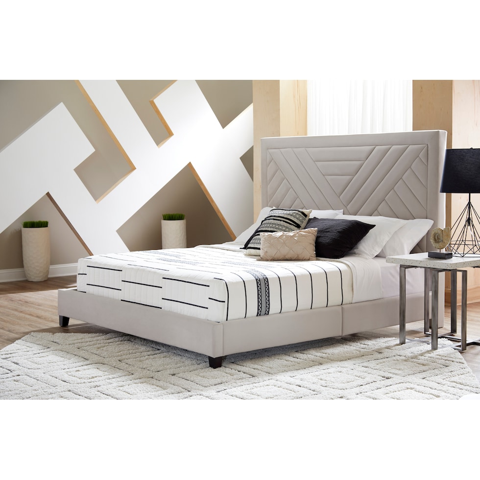 omni gray king bed   