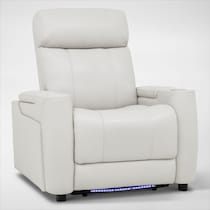 omni white power recliner   
