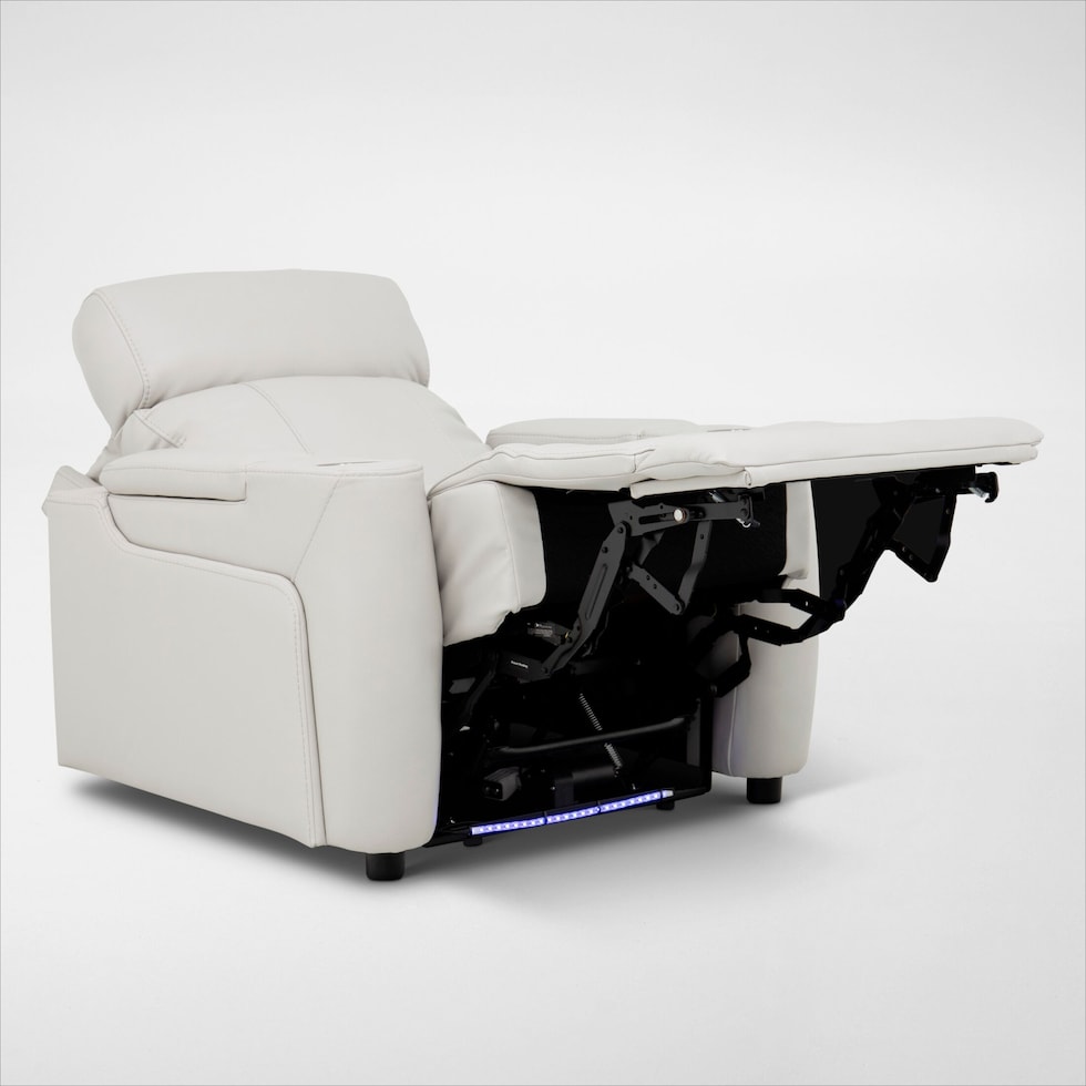 omni white power recliner   