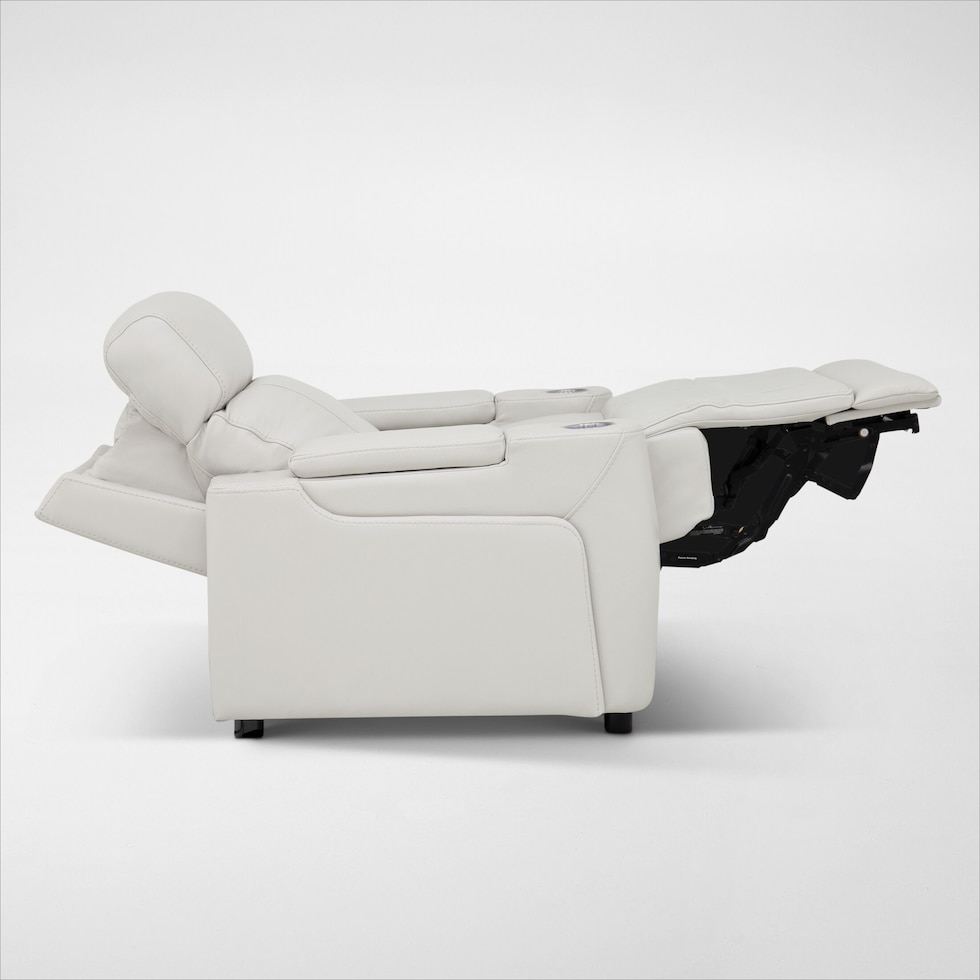 omni white power recliner   