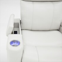 omni white power recliner   