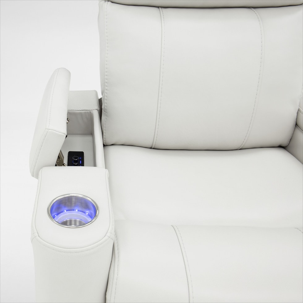 omni white power recliner   