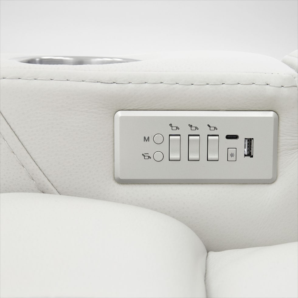 omni white power recliner   