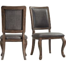 oona dark brown dining chair   