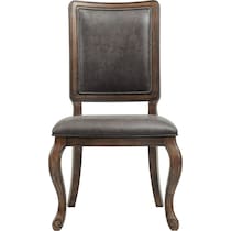 oona dark brown dining chair   