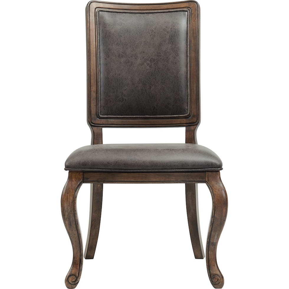 oona dark brown dining chair   