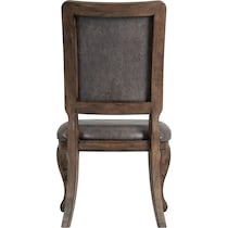 oona dark brown dining chair   