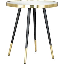 opaque gold black side table   